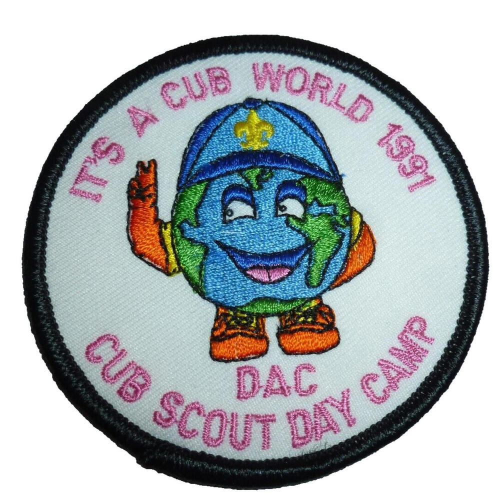 It is a Cub World 1991 DAC BSA Boy Scout Day Camp Patch Vintage